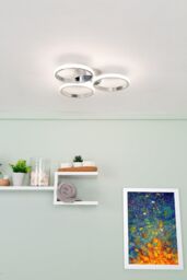 BHS Lighting Sula Flush Ceiling Light in Silver - thumbnail 4