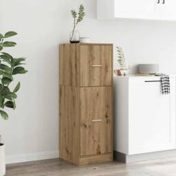 Berkfield Home Apothecary Cabinet Artisian Oak 40x41x118 cm Engineered Wood in Brown - Size: 40 x 41 x 118 cm - thumbnail 2