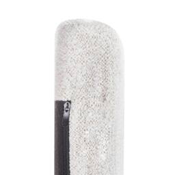 Wyld and Coco Off-White Rocking Chair - Woven Fabric Metal Legs Rubberwood Skates in White - thumbnail 7