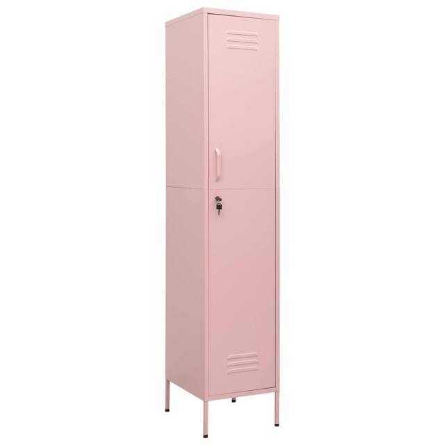 Berkfield Home Locker Cabinet Pink 35x46x180 cm Steel - Size: 35 x 46 x 180 cm - image 1