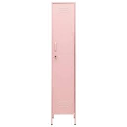 Berkfield Home Locker Cabinet Pink 35x46x180 cm Steel - Size: 35 x 46 x 180 cm - thumbnail 3
