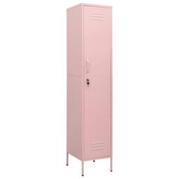 Berkfield Home Locker Cabinet Pink 35x46x180 cm Steel - Size: 35 x 46 x 180 cm