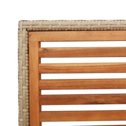 Berkfield Home Stacking Garden Chairs - Set of 2 in Beige Poly Rattan - thumbnail 8