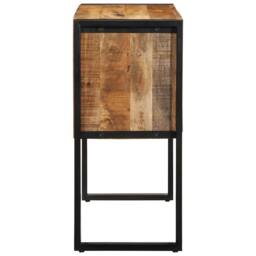 Berkfield Home Console Cabinet 90x35x75 cm Solid Rough Wood Mango in Brown - Size: 90 x 35 x 75 cm - thumbnail 6