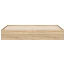 Berkfield Home Bed Frame w/Drawers Frame Sonoma Oak 180x200 cm Super King in Light Tan - thumbnail 6