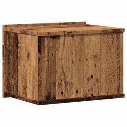 Berkfield Home Wall-mounted Bedside Cabinets 2 pcs Old Wood 40x32x30 cm in Brown - Size: 40 x 32 x 30 cm - thumbnail 7