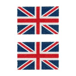 Nicola Spring Coir Door Mats - 60 x 40cm - Union Jack - Set of 2 - Size: 40 cm x 60 cm - thumbnail 1