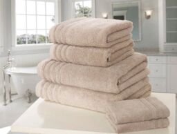 Rapport Home So Soft Cotton Towel Woven Quick Dry & Absorbent in Taupe