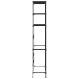 Berkfield Home 3-Tier Storage Rack over Laundry Machine Black 69x28x169 cm - Size: 69 x 28 x 169 cm - thumbnail 4