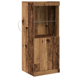 Berkfield Home Sideboard with LED Lights Old Wood 41x37x100 cm in Brown - Size: 41 x 37 x 100 cm - thumbnail 2