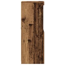 Berkfield Home Sideboard with LED Lights Old Wood 41x37x100 cm in Brown - Size: 41 x 37 x 100 cm - thumbnail 7