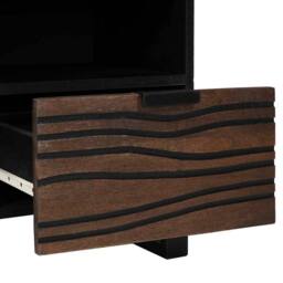 Berkfield Home TV Cabinet 100x33.5x46 cm in Solid & Engineered Wood in Brown - thumbnail 7