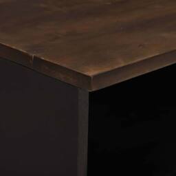 Berkfield Home TV Cabinet 100x33.5x46 cm in Solid & Engineered Wood in Brown - thumbnail 8