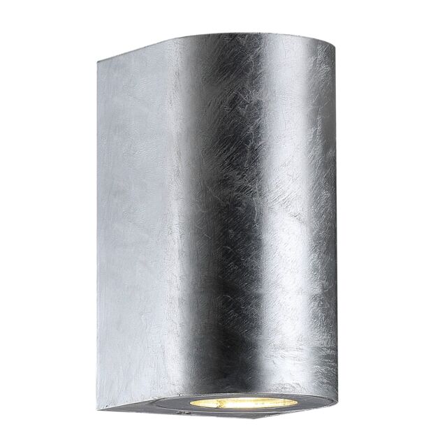 Nordlux Modern Outdoor Wall Light Silver Galvanized steel GU10 Coastal/Marine Safe - Mains Powered, IP44 - image 1