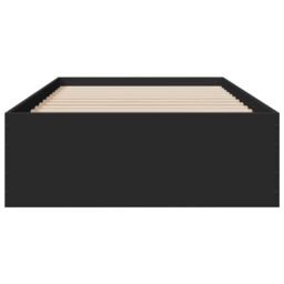 Berkfield Home Bed Frame with Drawers without Mattress Black 75x190 cm Small Single - thumbnail 4