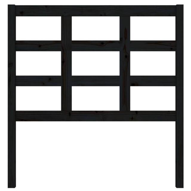 Berkfield Home Beautiful Bed Headboard Black 95.5x4x100 cm Solid Wood Pine - image 1
