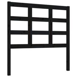 Berkfield Home Beautiful Bed Headboard Black 95.5x4x100 cm Solid Wood Pine - thumbnail 3