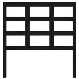 Berkfield Home Beautiful Bed Headboard Black 95.5x4x100 cm Solid Wood Pine - thumbnail 1