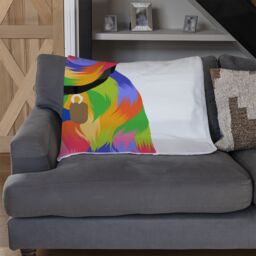 Benjamin Tate Design Amazing Illustration Pop Art Designer Blanket in Natural - Size: 120 cm x 150 cm - thumbnail 2