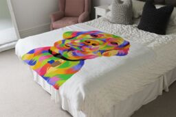Benjamin Tate Design Amazing Illustration Pop Art Designer Blanket in Natural - Size: 120 cm x 150 cm - thumbnail 4
