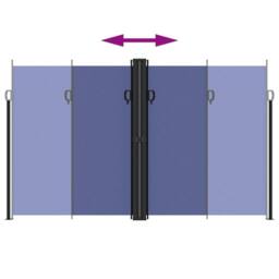 Berkfield Home Retractable Side Awning Blue 200x1200 cm - thumbnail 5