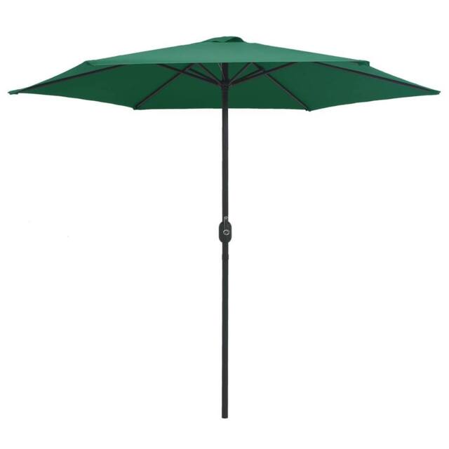 Berkfield Home Outdoor Parasol with Aluminium Pole 270x246 cm Green - image 1