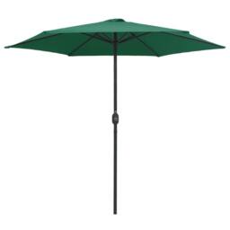 Berkfield Home Outdoor Parasol with Aluminium Pole 270x246 cm Green - thumbnail 1