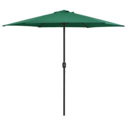Berkfield Home Outdoor Parasol with Aluminium Pole 270x246 cm Green - thumbnail 2