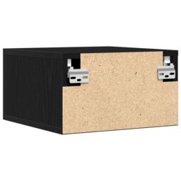 Berkfield Home Bedside Cabinet Wall-Mounted Black Oak 35x35x20 cm - Size: 35 x 35 x 20 cm - thumbnail 8