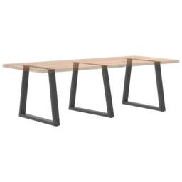 Berkfield Home Dining Table Legs V-Shape 3 pcs Anthracite 80x(72-73.3) cm Steel in Dark Grey - thumbnail 8