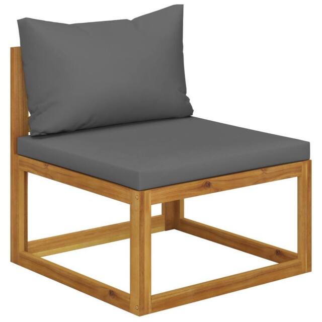 Berkfield Home Beautiful 3 Piece Garden Lounge Set with Cushions Solid Wood Acacia in Grey - image 1