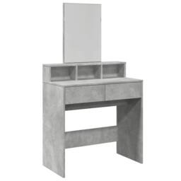 Berkfield Home Dressing Table with Mirror Concrete Grey 80x41x144.5 cm