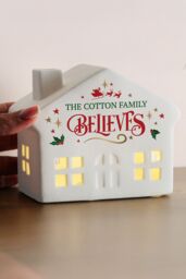 Personalised Memento Company Personalised Believe in Christmas LED House in White - thumbnail 4