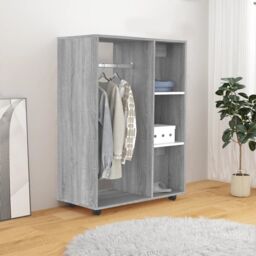 Berkfield Home Wardrobe Grey Sonoma 80x40x110 cm Engineered Wood - Size: 80 x 40 x 110 cm - thumbnail 3
