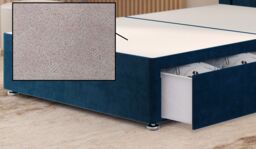 "Somnior Alexas Divan Divan Bed 4 Drawers with 54"" Floor Headboard Plush Velvet in Navy - Size: Small Double" - thumbnail 5