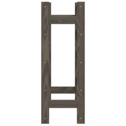 Berkfield Home Wine Rack for 20 Bottles Grey Solid Wood Pine - thumbnail 4