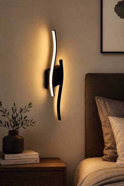 Living and Home 5W Dimmable Magnetic LED Wall Light with Remote & Touch Switch in Black - image 1