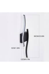 Living and Home 5W Dimmable Magnetic LED Wall Light with Remote & Touch Switch in Black - thumbnail 3