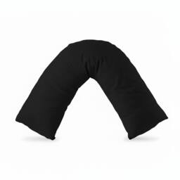 Snug City V Shape Pillowcase for Support Maternity Pillows Polycotton Easy Care in Black - thumbnail 2