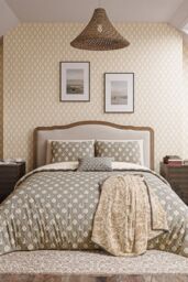 Helena Springfield 'Woodland Trellis' Cotton Duvet Cover Set in Grey - Size: Super King - thumbnail 1