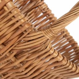 Red Hamper Double Steamed Vertical Weave Shopping Basket in Brown - Size: Large - thumbnail 4