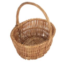 Red Hamper Double Steamed Vertical Weave Shopping Basket in Brown - Size: Large - thumbnail 2