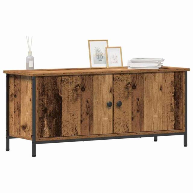 Berkfield Home Old Wood TV Unit Old Wood Particle Board 102 x 35 x 45 cm in Brown - image 1