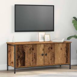 Berkfield Home Old Wood TV Unit Old Wood Particle Board 102 x 35 x 45 cm in Brown - thumbnail 2