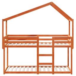 Berkfield Home Bunk Bed without Mattress Wax Brown 90x190 cm Single Solid Wood Pine - thumbnail 4