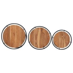 Berkfield Home Nesting Tables 3 pcs Solid Wood Acacia in Brown - thumbnail 6