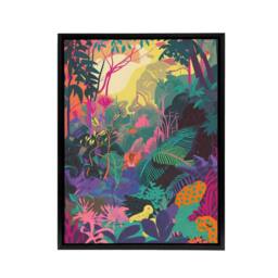 "Artery8 Vibrant Tropical Rainforest Sunrise Framed Canvas Wall Art Print - Size: W12"" x H16""" - thumbnail 1