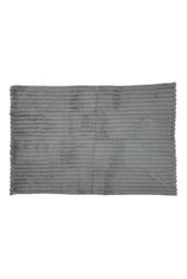 Living and Home Reversible Fluffy Striped Throw Blanket in Grey - Size: Large - thumbnail 9
