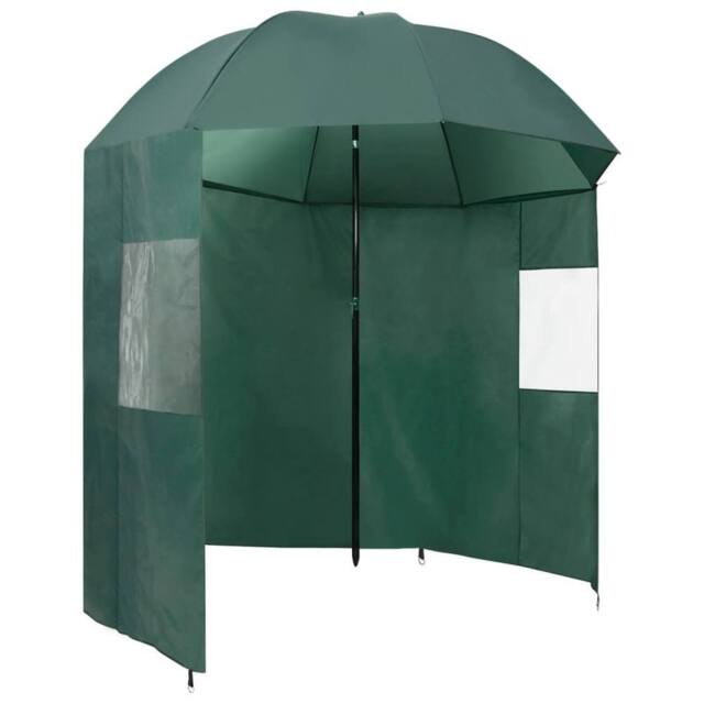Berkfield Home Fishing Umbrella Green 220x193 cm - image 1