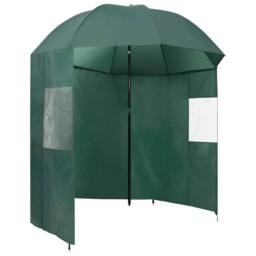 Berkfield Home Fishing Umbrella Green 220x193 cm - thumbnail 1